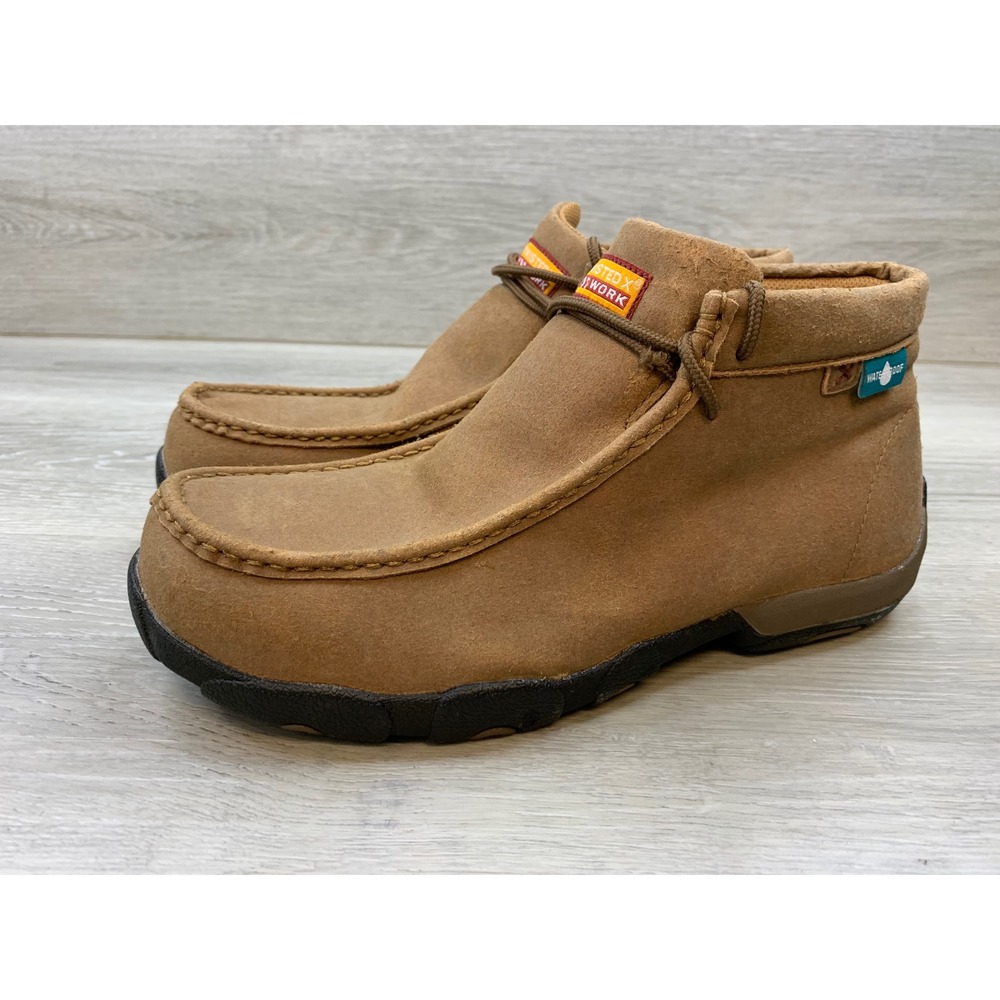 Twisted X Work Chukka Driving Moc Steel Toe Waterproof Brown Leather 8.5 W - Picture 3 of 11